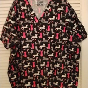 Butter soft Cat Scrub Top